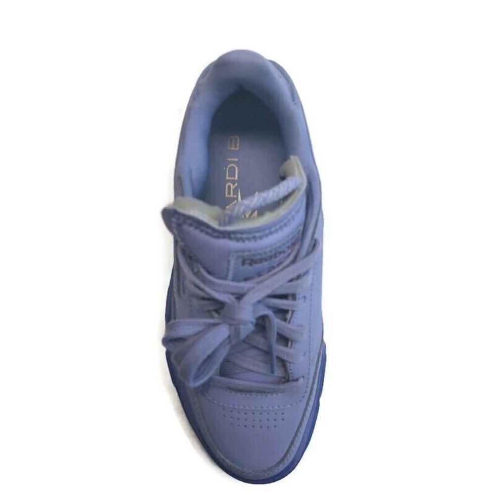 Reebok Youth 5.5Y Womens 7 Club C Cardi B Leather Sneakers Shoes Crisp Purple - Picture 2 of 8